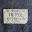 10 pfennig connected playing card black on dark grey