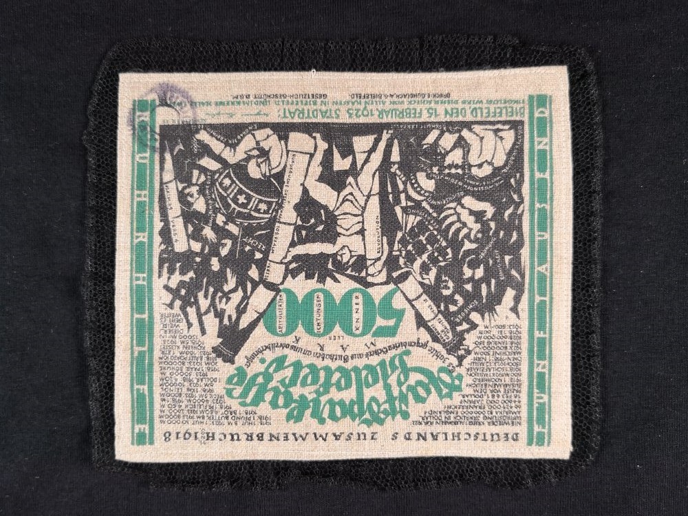 Bielefeld 1918 jute 5000 mark black lace border