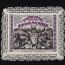 Bielefeld 1923 Linen 10000 Mark dark violet with hemmed cream lace border