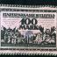 Bielefeld 1921 Silk 100 Mark  pink black with black gold border with round stamp
